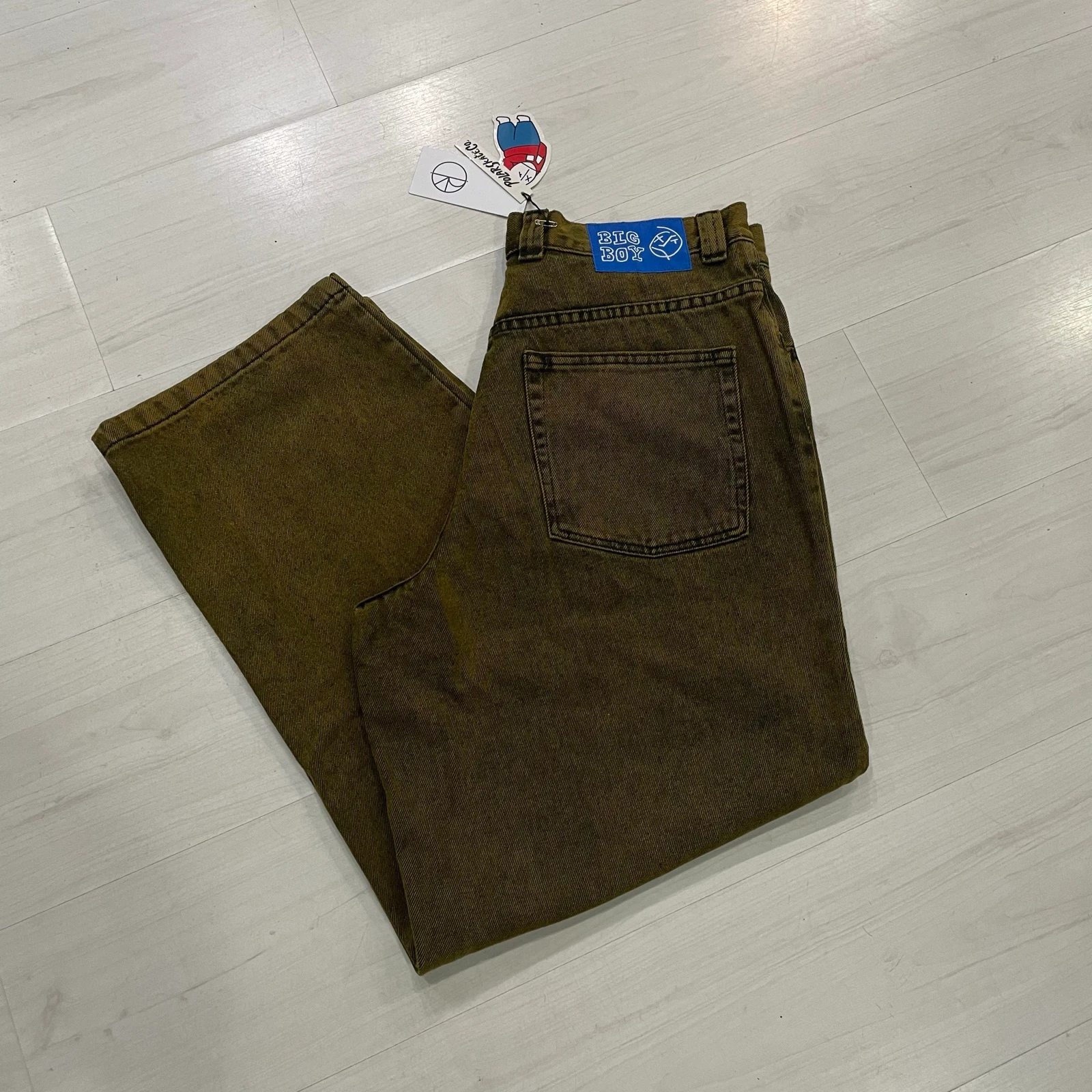 Skate Co Fleece Pants - Big Boy Jeans (Yellow Black) – photo 2